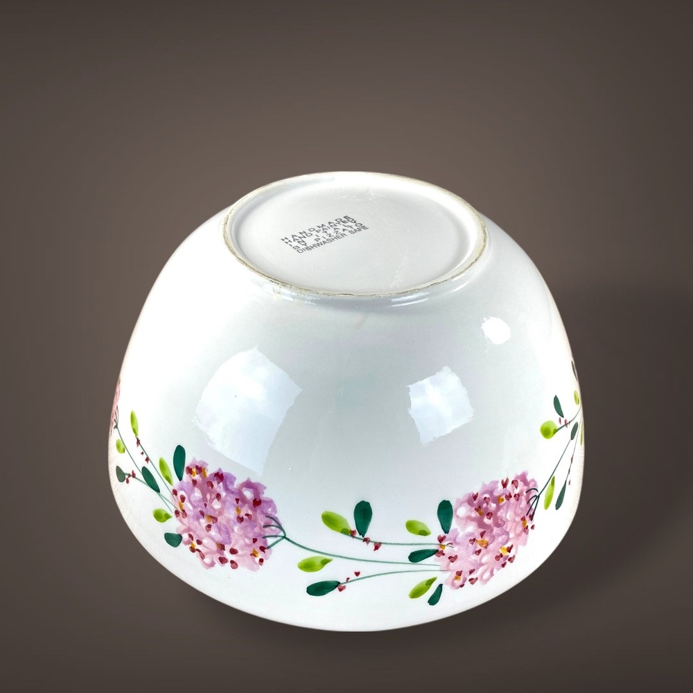Vintage‎ Pizzato Hand Painted Italian White Art Glass Bowl 9 Inch 1980s - 2000s - Picture 5 of 9